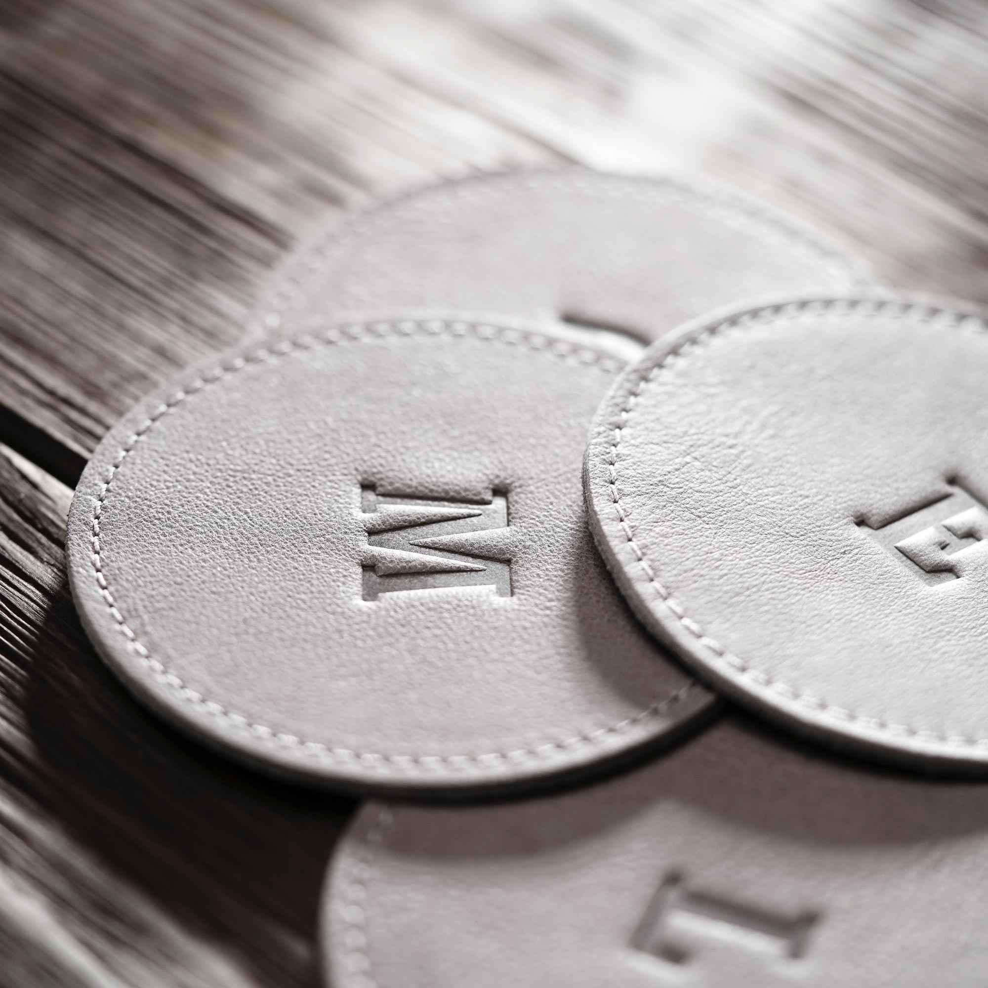 Coaster leather (6 pc.)