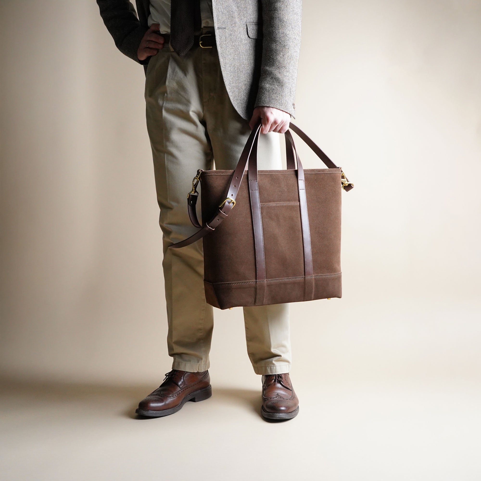 Tote Bag Veloursleder