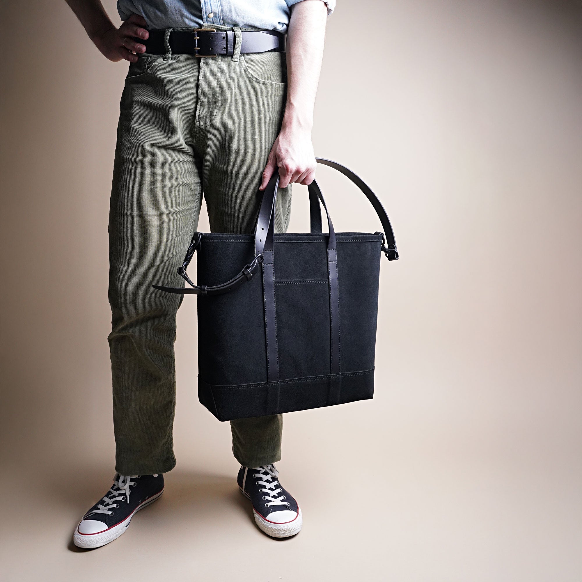 Tote Bag Veloursleder